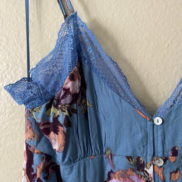 LOVESTITCH PRESSED FOR PETALS Floral Maxi Lace Fairy Dress SZ L - Picture 7 of 14